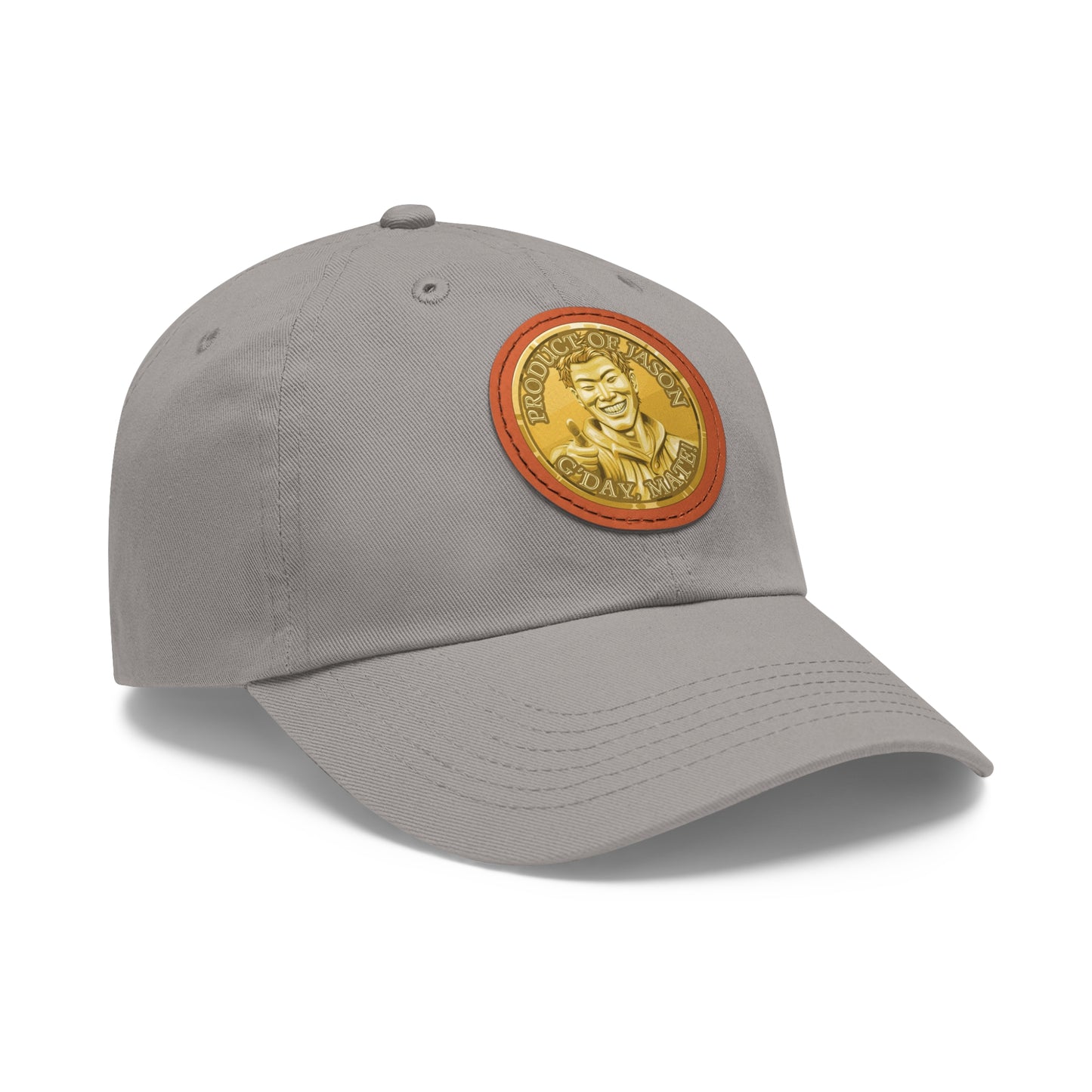 Gold Spirit Coin Leather Patch Hat of He Who Fights With Monsters Jason Asano Gold Coin Hat G'day Mate Product of Jason Ha ts
