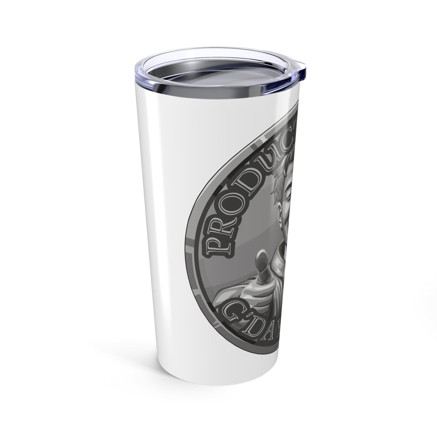 Silver Spirit Coin Tumbler 20oz of He Who Fights With Monsters Jason Asano Silver Coin Tumbler G'day Mate Product of Jason Tumbler