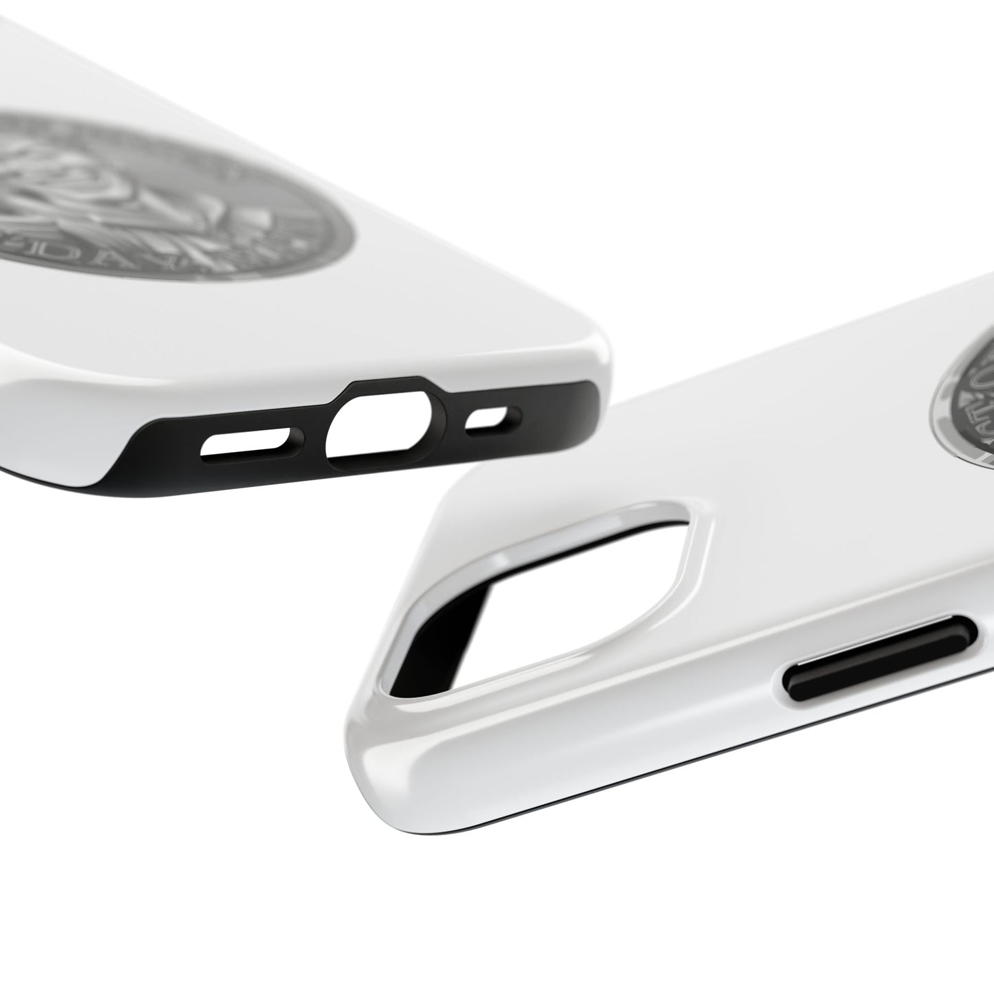 iPhone and Samsung Silver Spirit Coin Tough Phone Case - Durable Protection