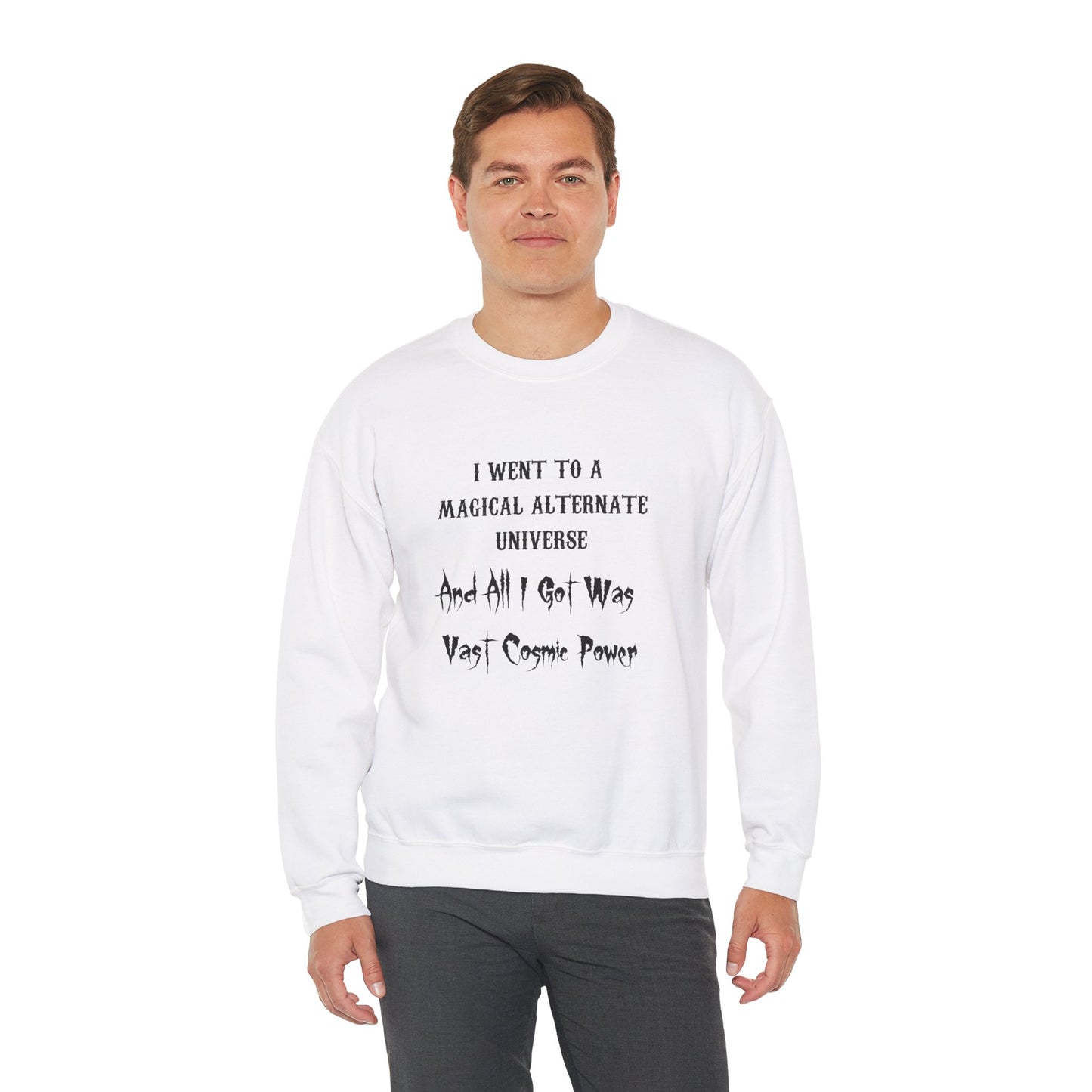 HWFWM Magical Alternate Universe Crewneck Sweatshirt - Vast Cosmic Power Design