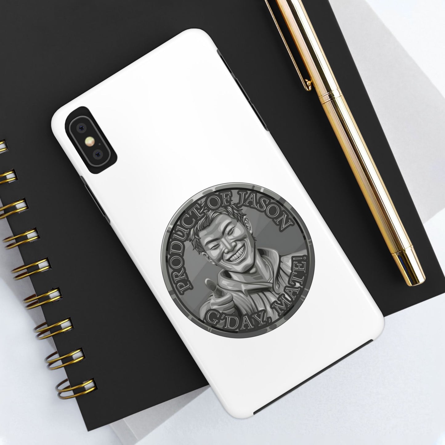 iPhone and Samsung Iron Spirit Coin Tough Phone Case - Durable Protection