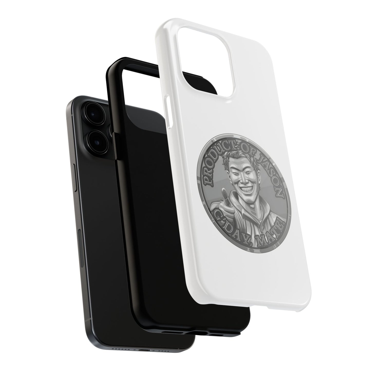 iPhone and Samsung Silver Spirit Coin Tough Phone Case - Durable Protection