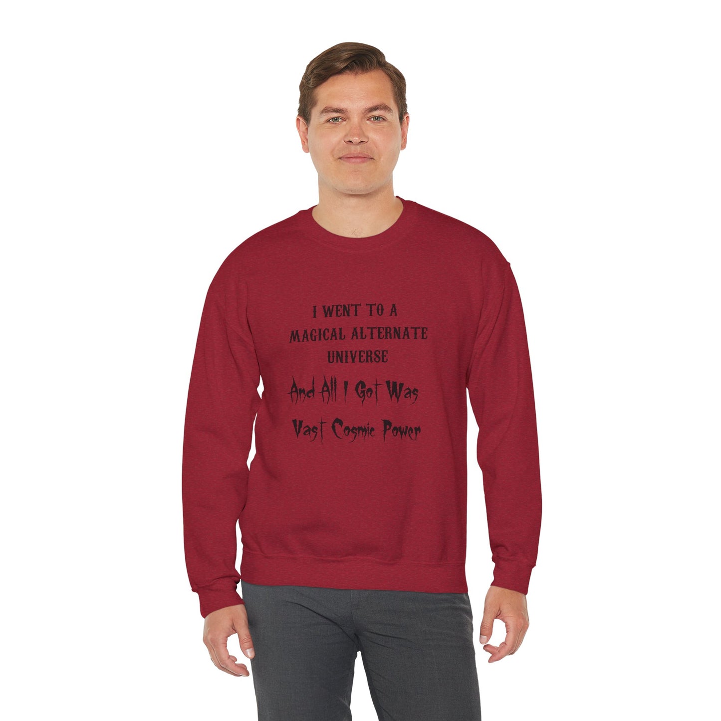 HWFWM Magical Alternate Universe Crewneck Sweatshirt - Vast Cosmic Power Design
