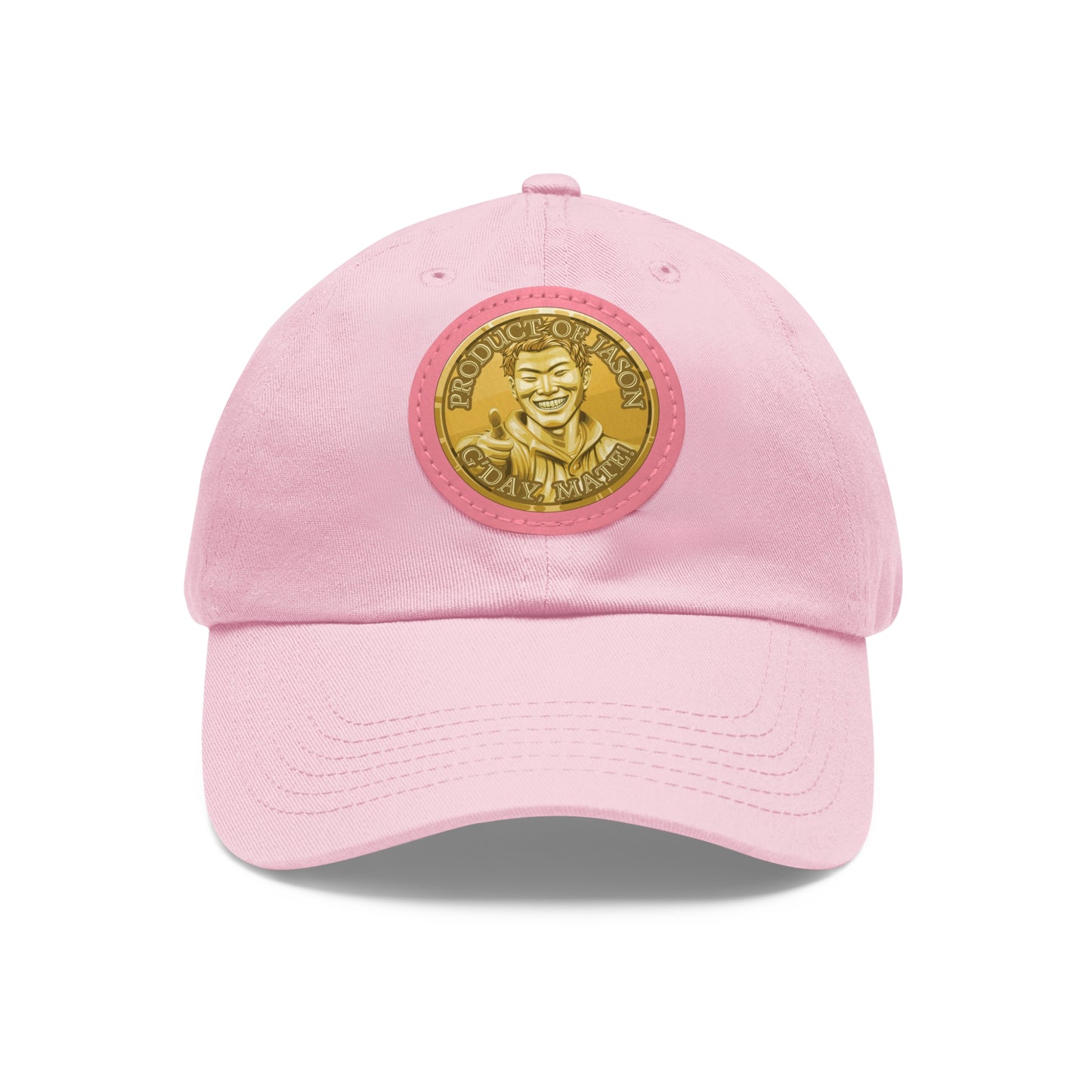 Gold Spirit Coin Leather Patch Hat of He Who Fights With Monsters Jason Asano Gold Coin Hat G'day Mate Product of Jason Ha ts