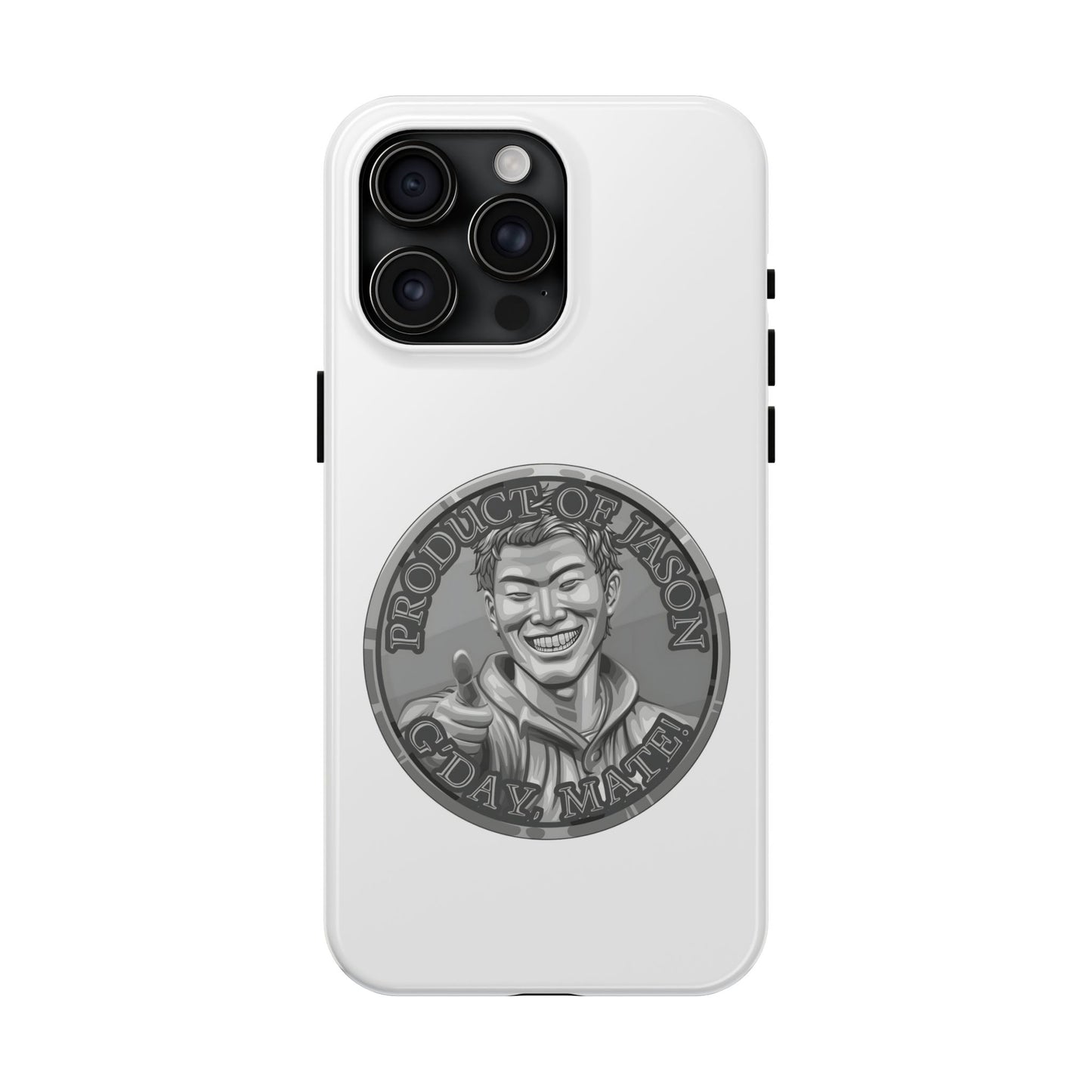 iPhone and Samsung Silver Spirit Coin Tough Phone Case - Durable Protection