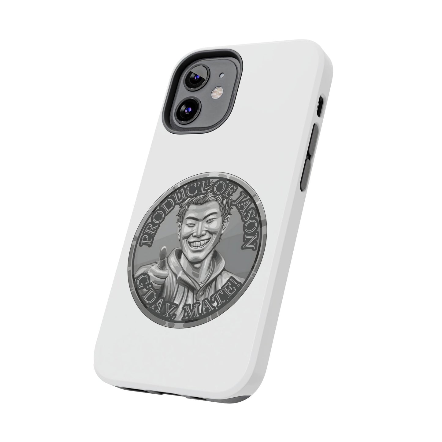 iPhone and Samsung Silver Spirit Coin Tough Phone Case - Durable Protection