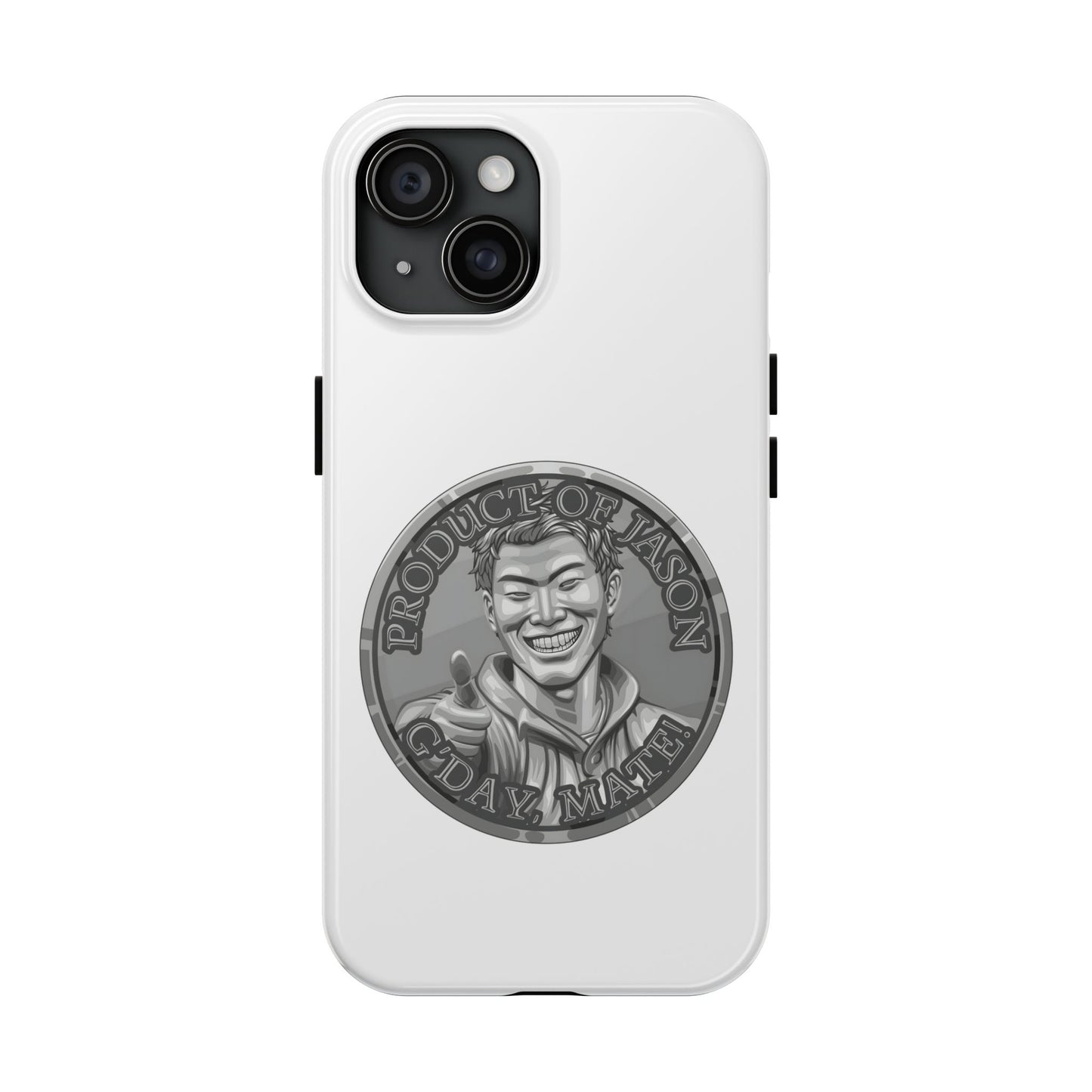 iPhone and Samsung Silver Spirit Coin Tough Phone Case - Durable Protection