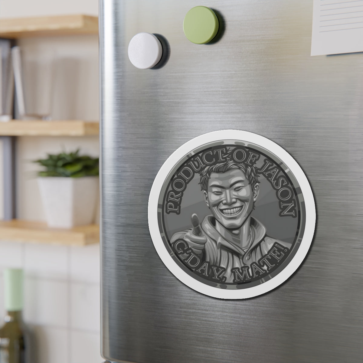 Iron Spirit Coin Magnet of He Who Fights With Monsters Jason Asano Iron Coin Magnet G'day Mate Product of Jason Magnet Iron Ranker Magnet