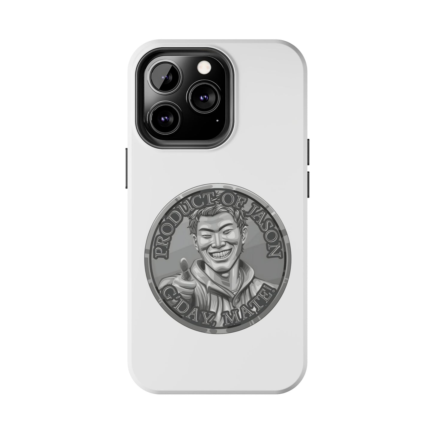 iPhone and Samsung Silver Spirit Coin Tough Phone Case - Durable Protection