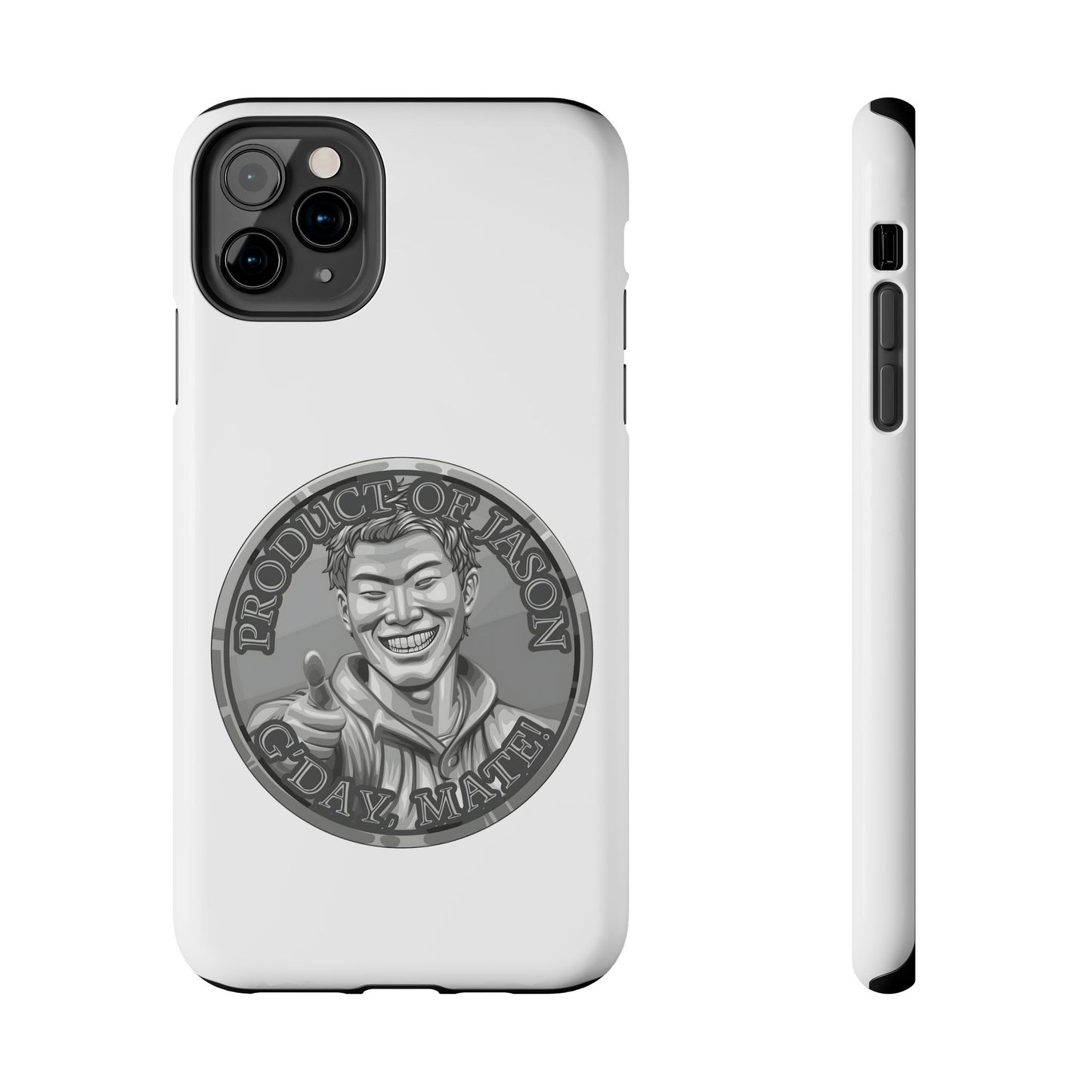 iPhone and Samsung Silver Spirit Coin Tough Phone Case - Durable Protection