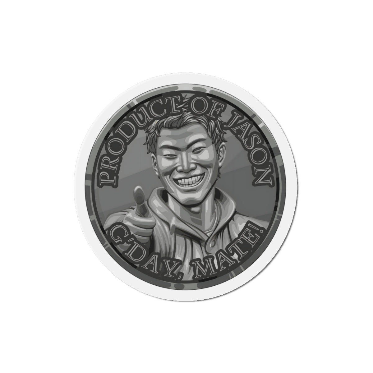 Iron Spirit Coin Magnet of He Who Fights With Monsters Jason Asano Iron Coin Magnet G'day Mate Product of Jason Magnet Iron Ranker Magnet