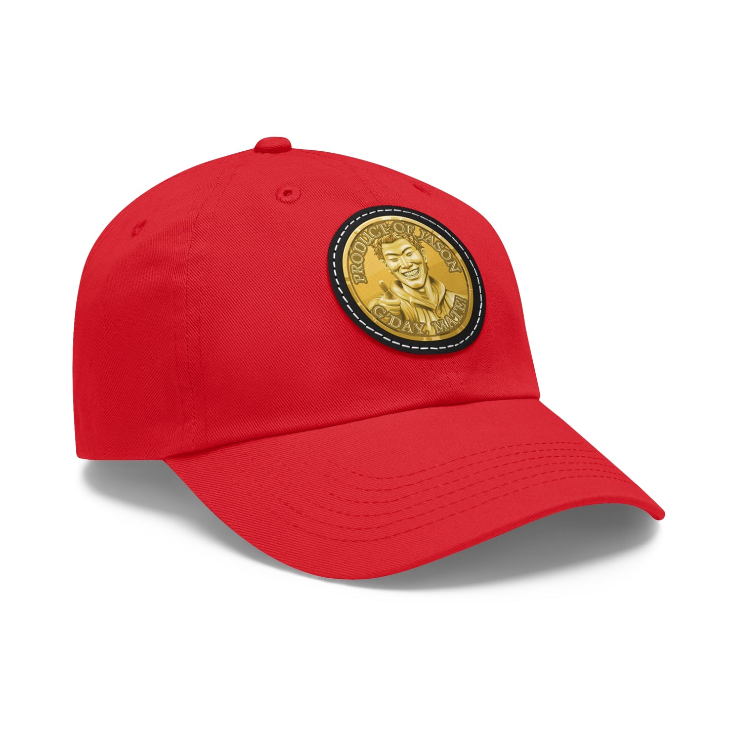 Gold Spirit Coin Leather Patch Hat of He Who Fights With Monsters Jason Asano Gold Coin Hat G'day Mate Product of Jason Ha ts