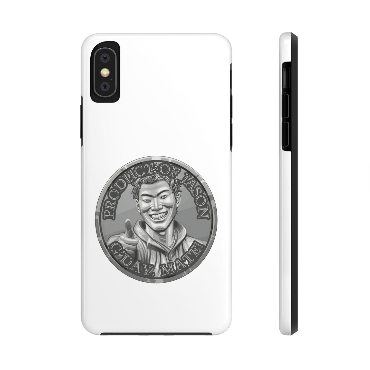 iPhone and Samsung Silver Spirit Coin Tough Phone Case - Durable Protection