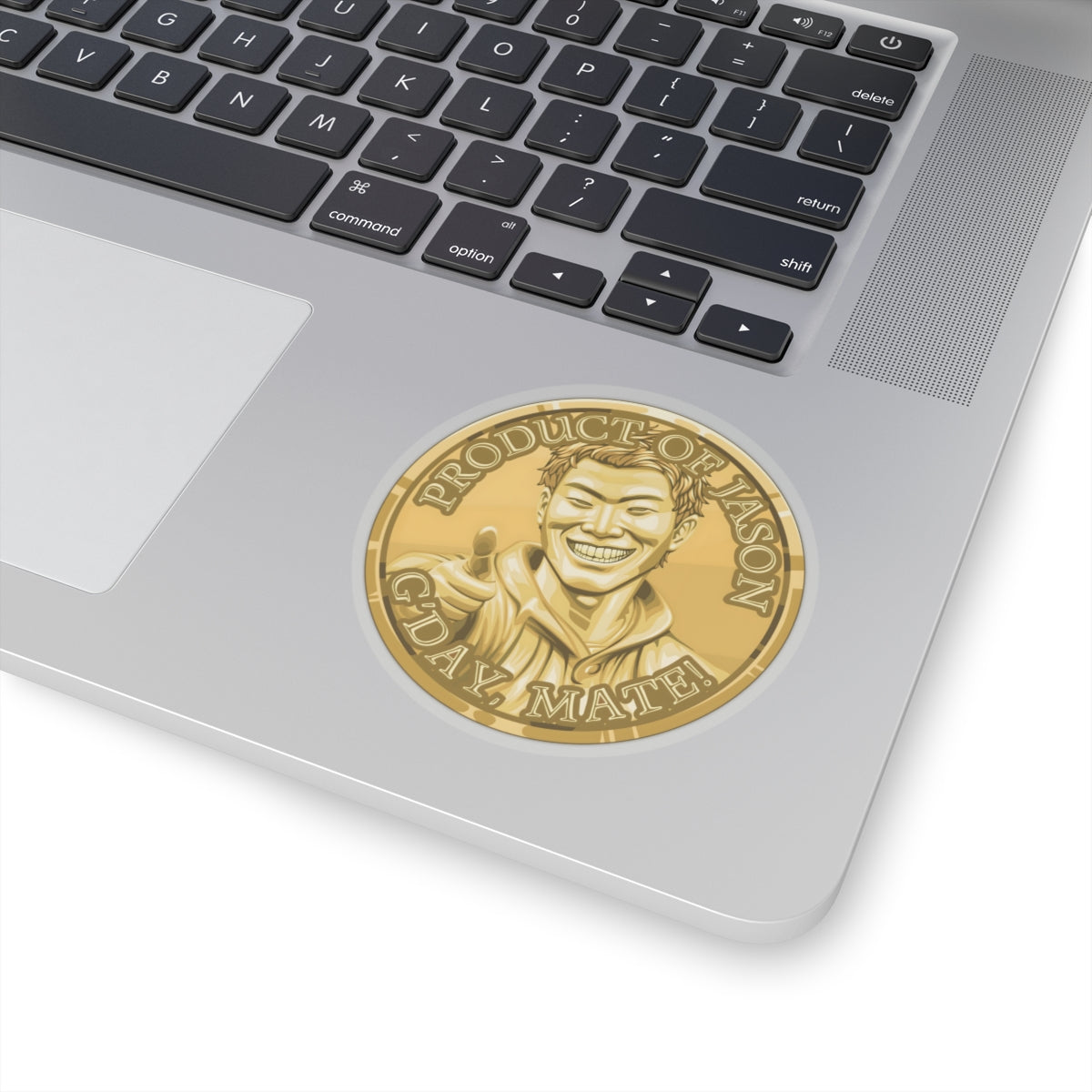 (Indoor) Gold Spirit Coin Sticker of He Who Fights With Monsters Jason Asano Gold Coin Sticker G'day Mate Product of Jason Sticker Gold Rank Sticker