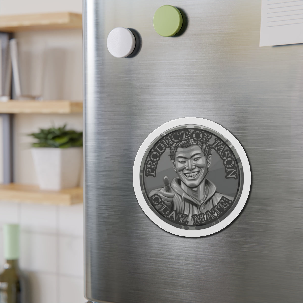 Iron Spirit Coin Magnet of He Who Fights With Monsters Jason Asano Iron Coin Magnet G'day Mate Product of Jason Magnet Iron Ranker Magnet