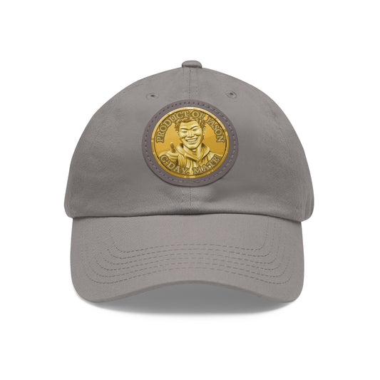 Gold Spirit Coin Leather Patch Hat of He Who Fights With Monsters Jason Asano Gold Coin Hat G'day Mate Product of Jason Ha ts