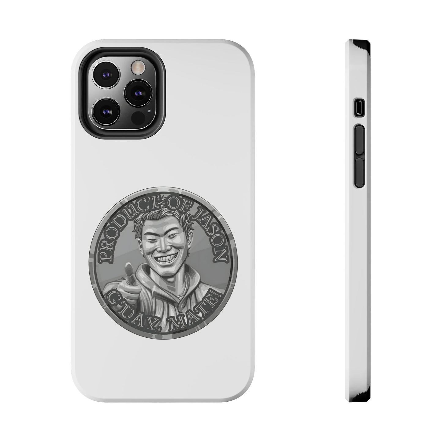 iPhone and Samsung Silver Spirit Coin Tough Phone Case - Durable Protection