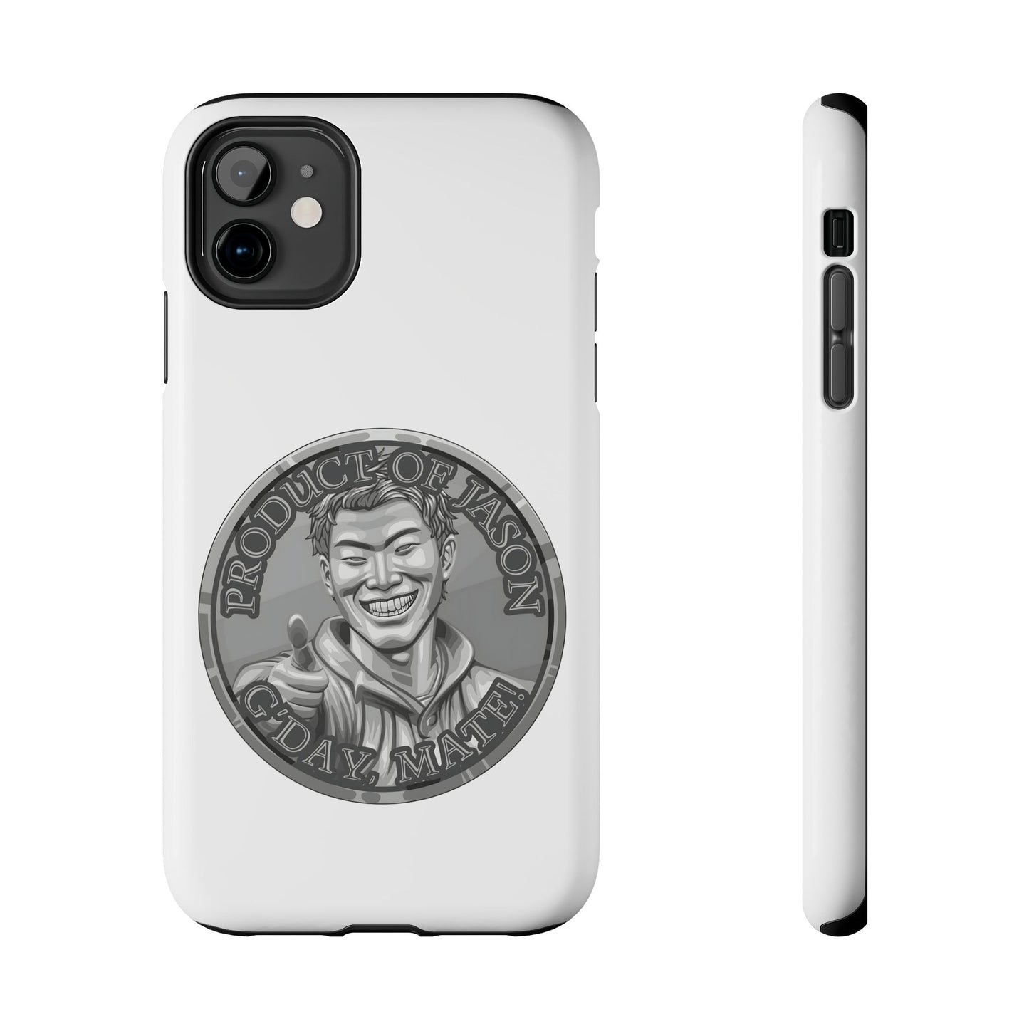iPhone and Samsung Silver Spirit Coin Tough Phone Case - Durable Protection