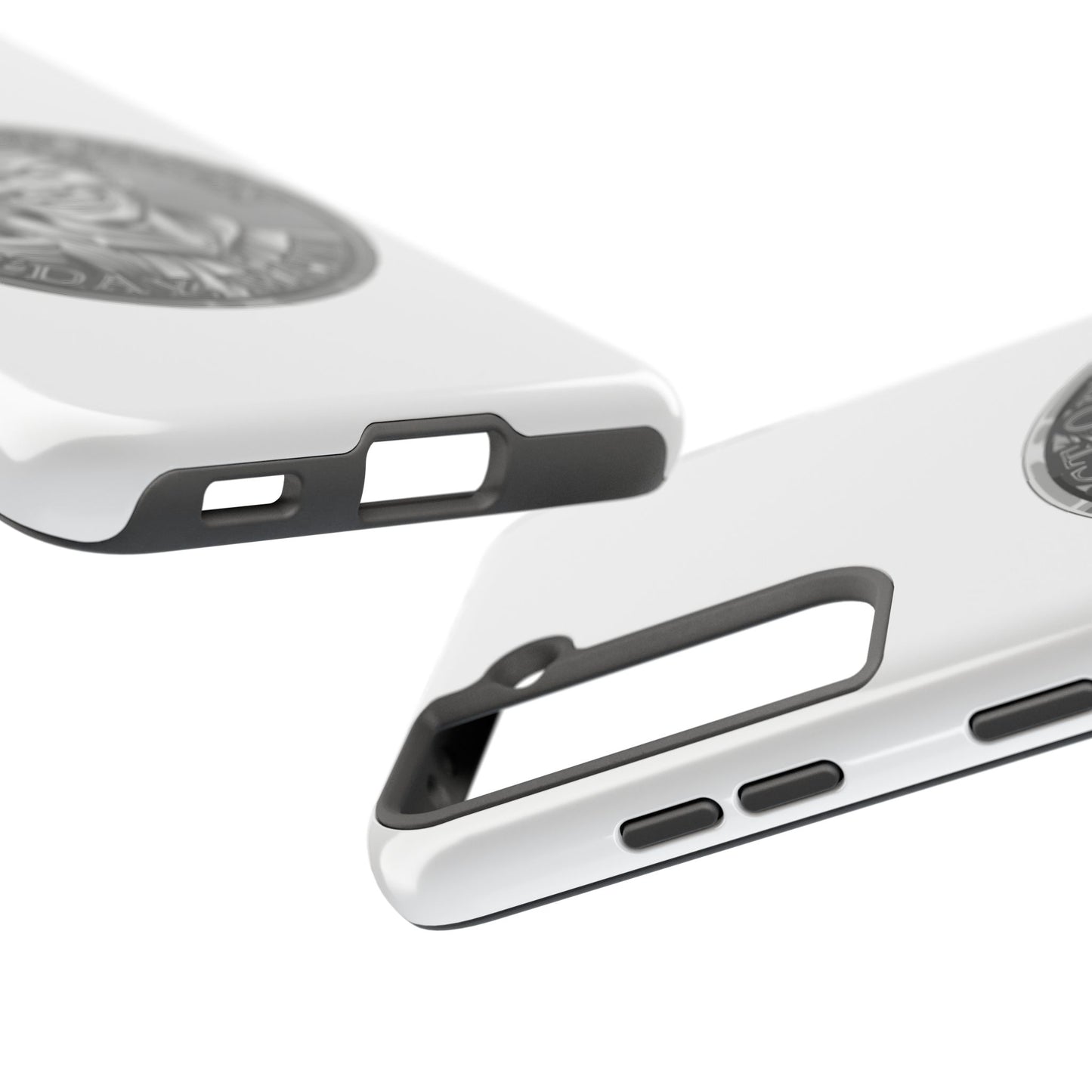 iPhone and Samsung Silver Spirit Coin Tough Phone Case - Durable Protection