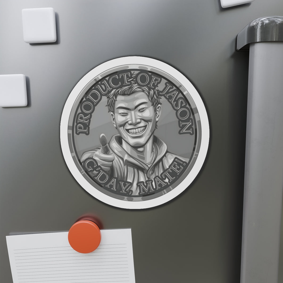 Silver Spirit Coin Magnet of He Who Fights With Monsters Jason Asano Silver Magnet G'day Mate Product of Jason Magnet Silver Ranker Magnet