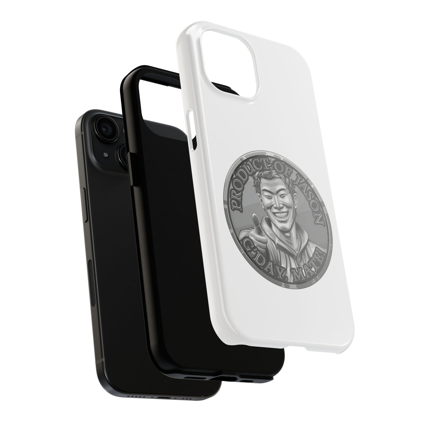 iPhone and Samsung Silver Spirit Coin Tough Phone Case - Durable Protection