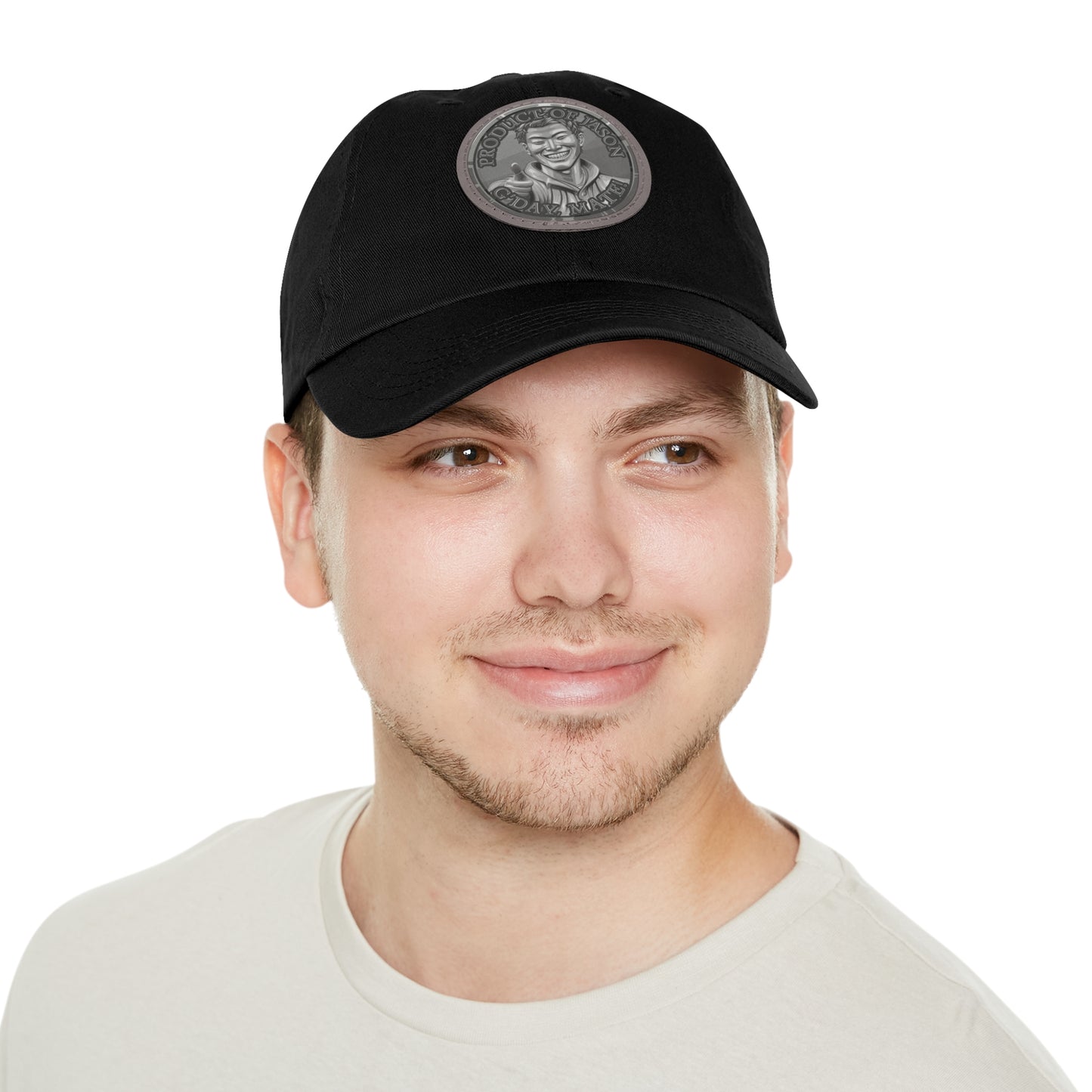 Iron Spirit Coin Leather Patch Hat of He Who Fights With Monsters Jason Asano Iron Coin Hat G'day Mate Product of Jason Ha ts