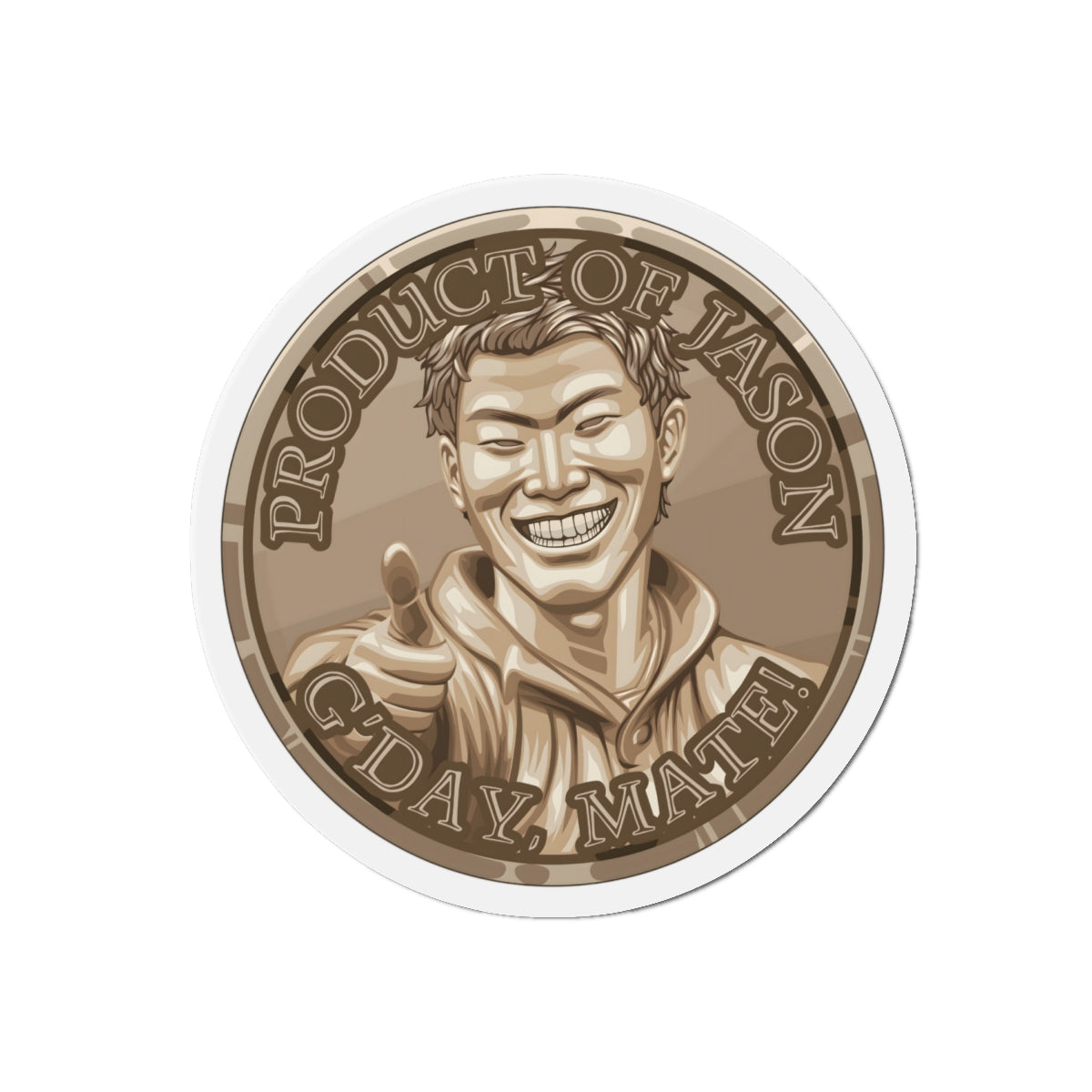 Bronze Spirit Coin Magnet of He Who Fights With Monsters Jason Asano Bronze Magnet G'day Mate Product of Jason Magnet Bronze Ranker Magnet