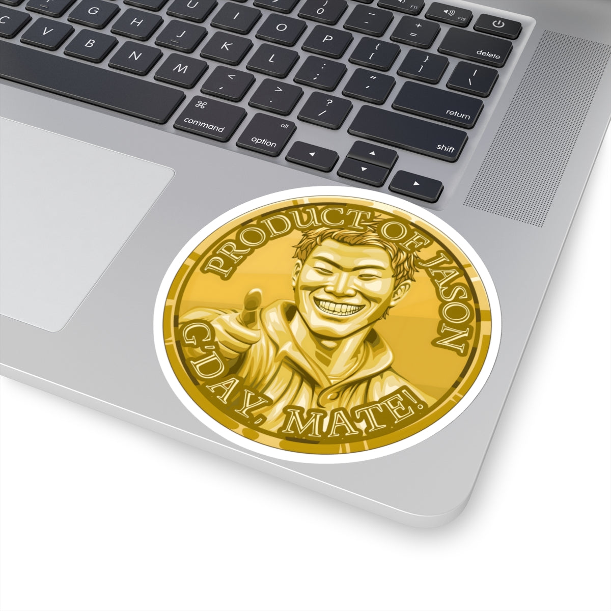 (Indoor) Gold Spirit Coin Sticker of He Who Fights With Monsters Jason Asano Gold Coin Sticker G'day Mate Product of Jason Sticker Gold Rank Sticker