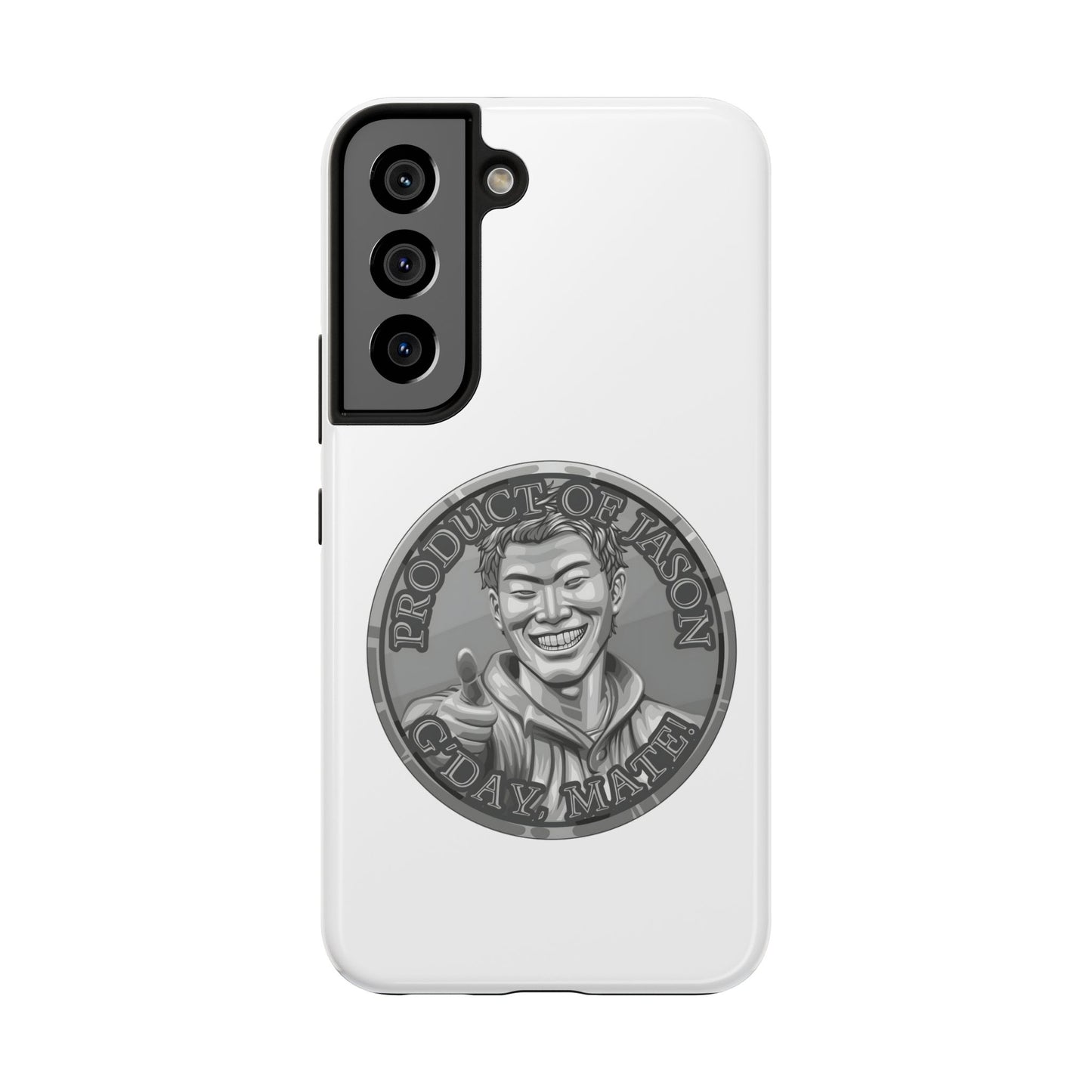iPhone and Samsung Silver Spirit Coin Tough Phone Case - Durable Protection