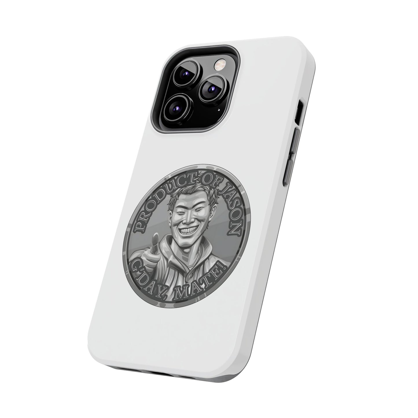 iPhone and Samsung Silver Spirit Coin Tough Phone Case - Durable Protection