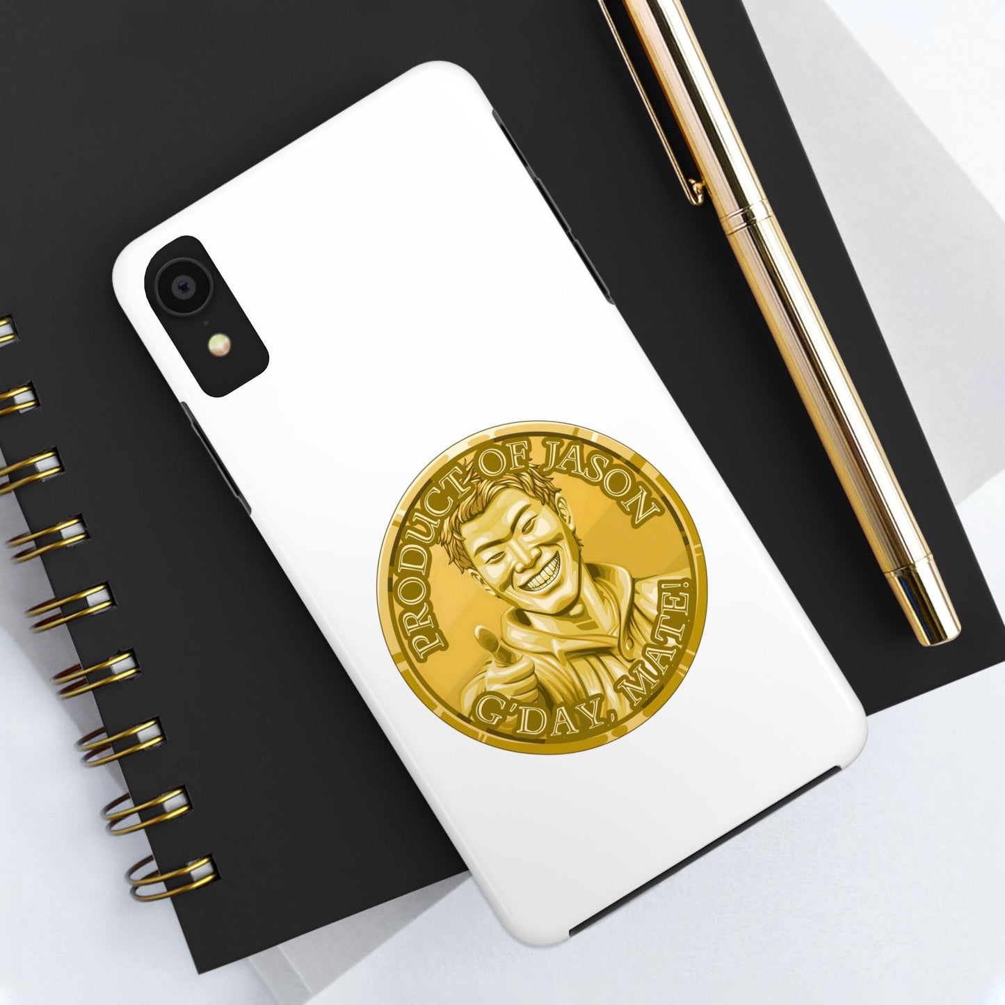 iPhone and Samsung Gold Spirit Coin Tough Phone Case - Durable Protection