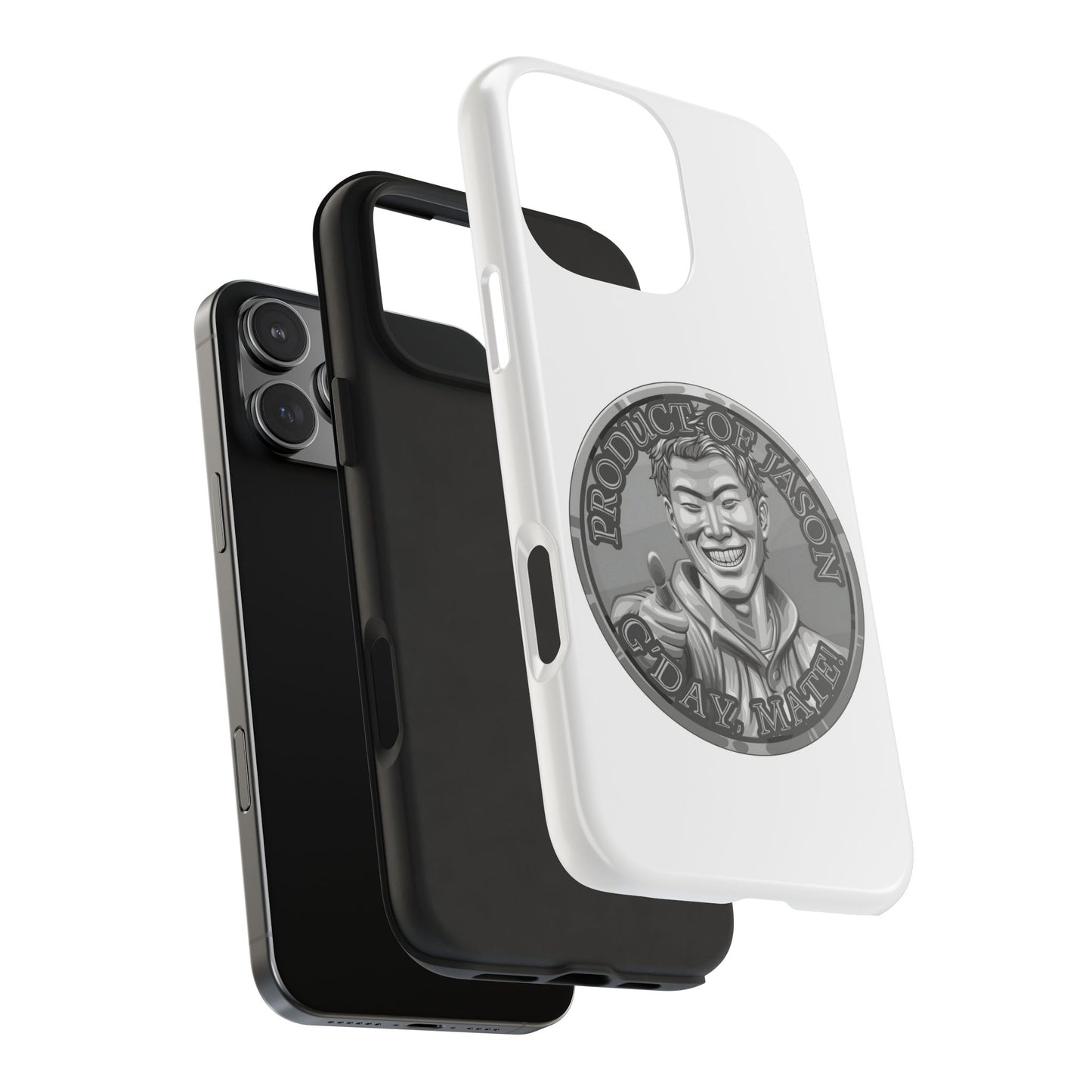 iPhone and Samsung Silver Spirit Coin Tough Phone Case - Durable Protection