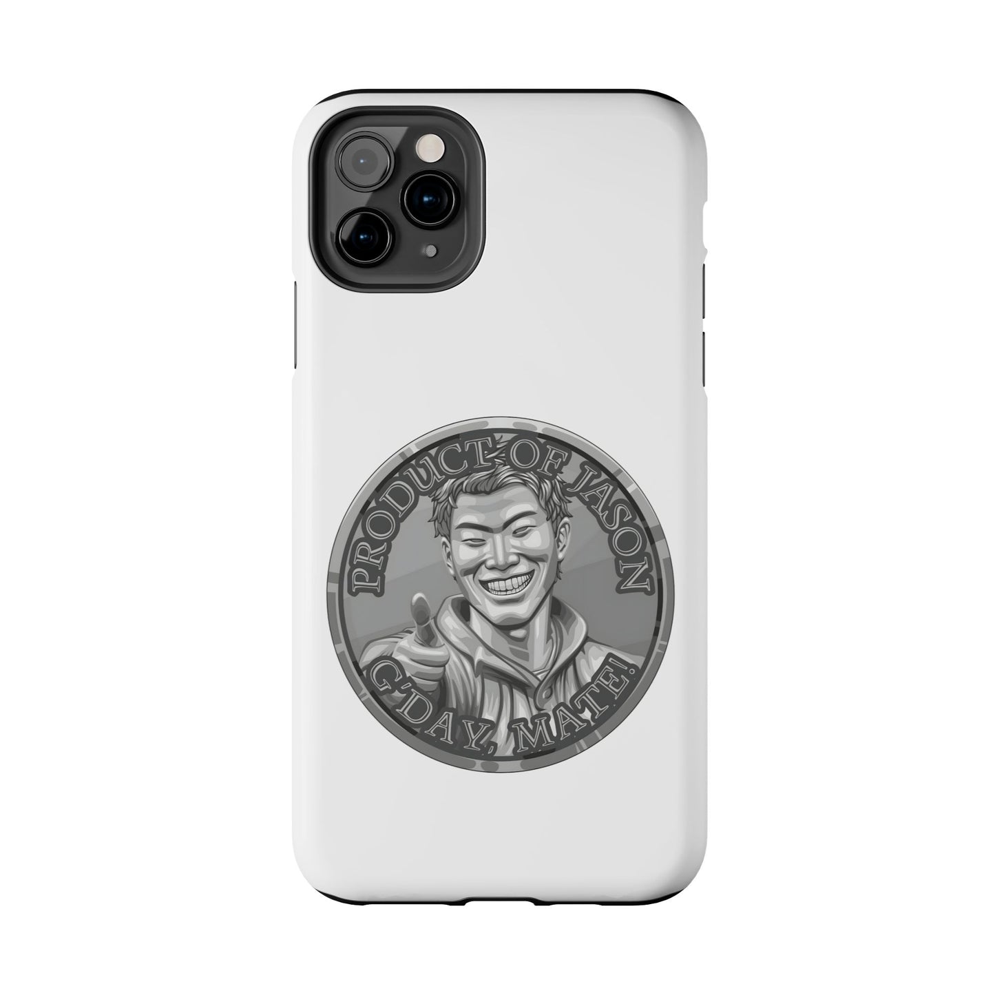 iPhone and Samsung Silver Spirit Coin Tough Phone Case - Durable Protection