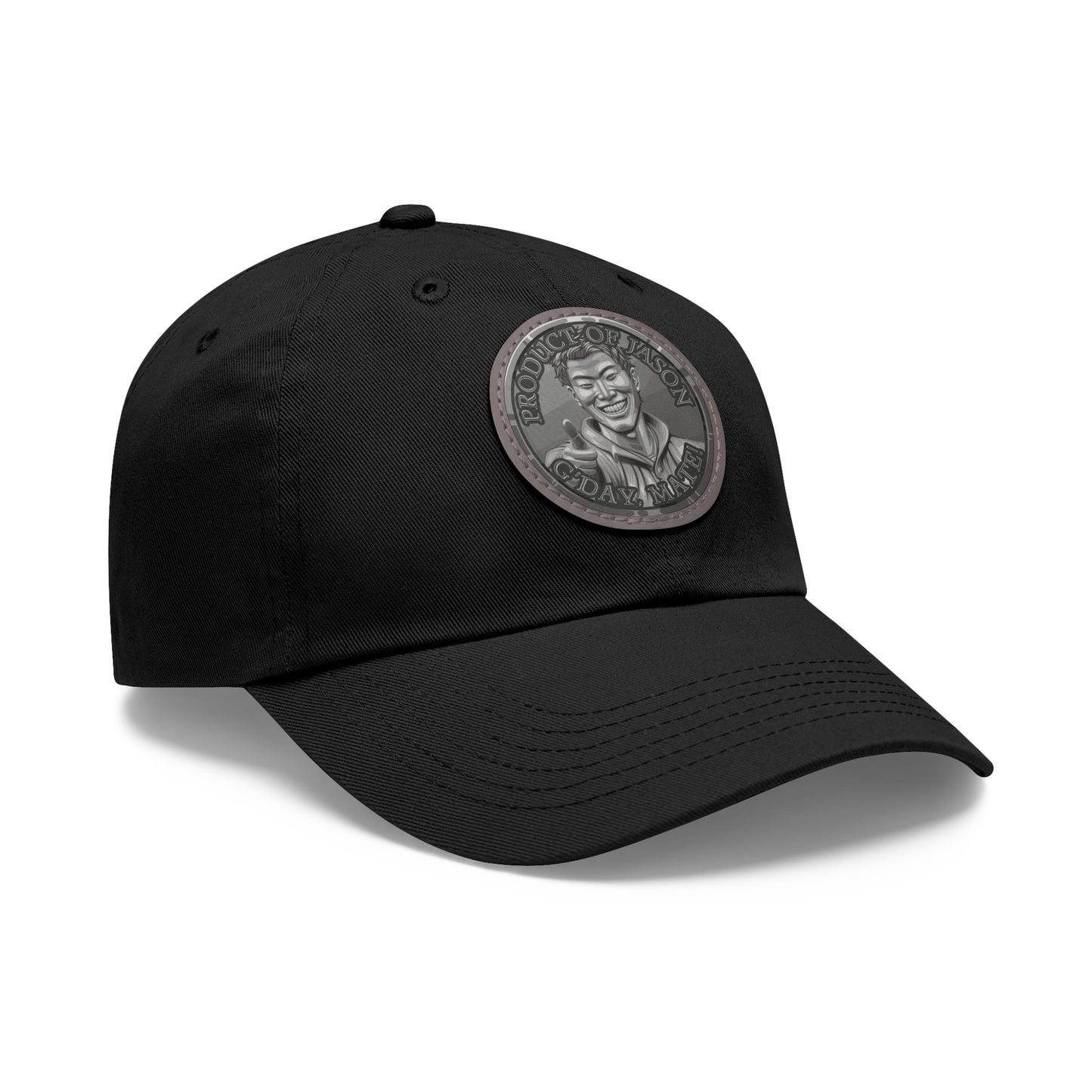Iron Spirit Coin Leather Patch Hat of He Who Fights With Monsters Jason Asano Iron Coin Hat G'day Mate Product of Jason Ha ts