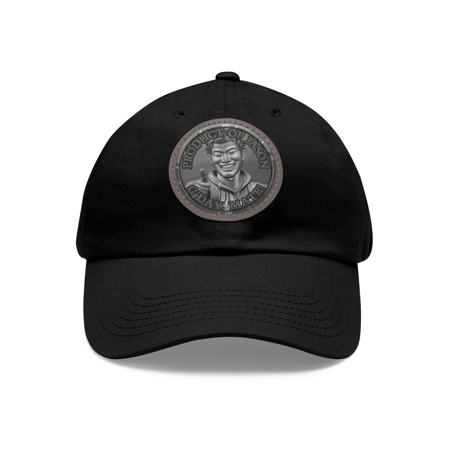 Iron Spirit Coin Leather Patch Hat of He Who Fights With Monsters Jason Asano Iron Coin Hat G'day Mate Product of Jason Ha ts