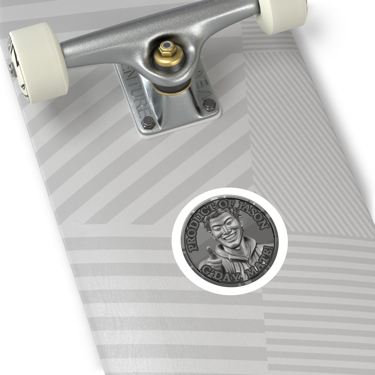 (Indoor/Outdoor) Product of Jason, G'day Mate Iron Rank Spirit Coin Sticker HWFWM Fan Merch Fan Designed Spirit Coin Stickere He Who Fights with Monsters