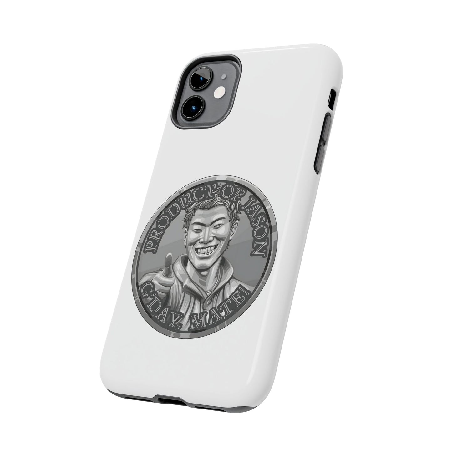 iPhone and Samsung Silver Spirit Coin Tough Phone Case - Durable Protection