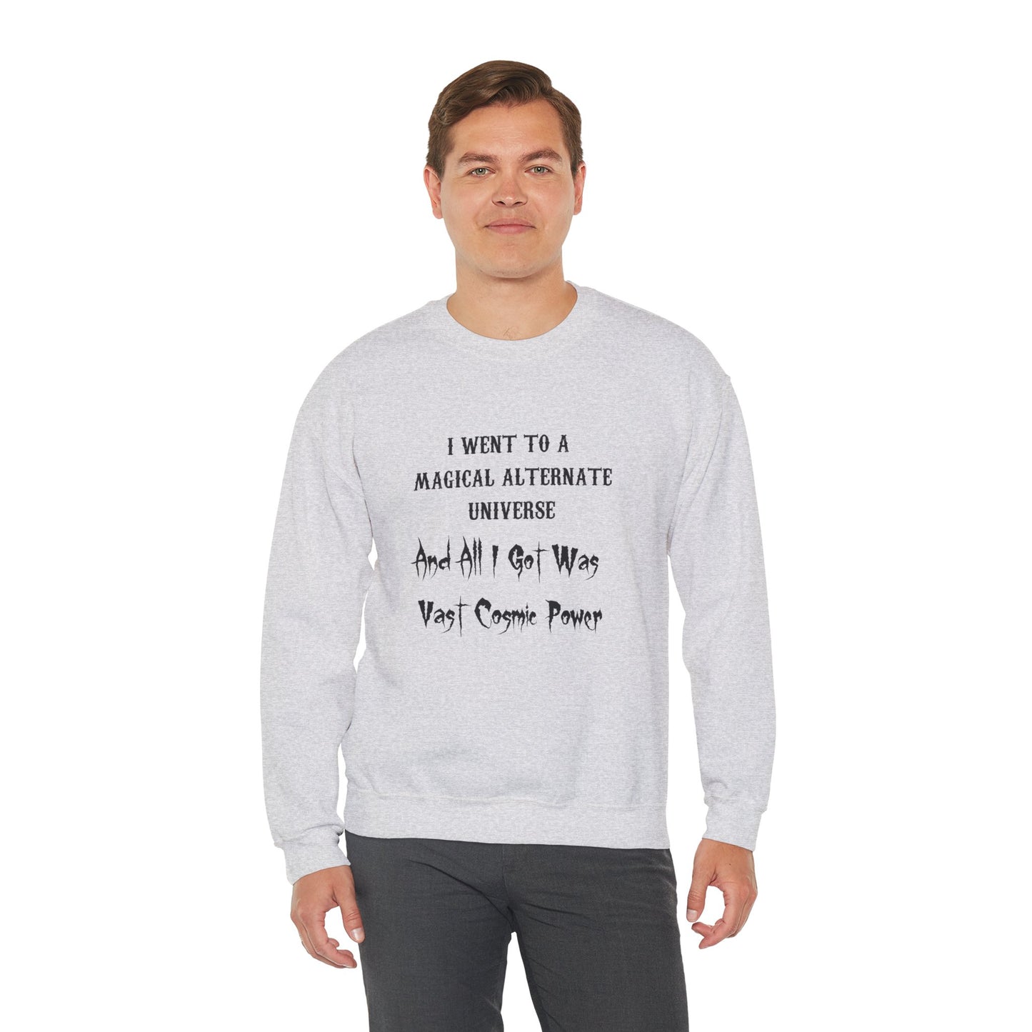 HWFWM Magical Alternate Universe Crewneck Sweatshirt - Vast Cosmic Power Design