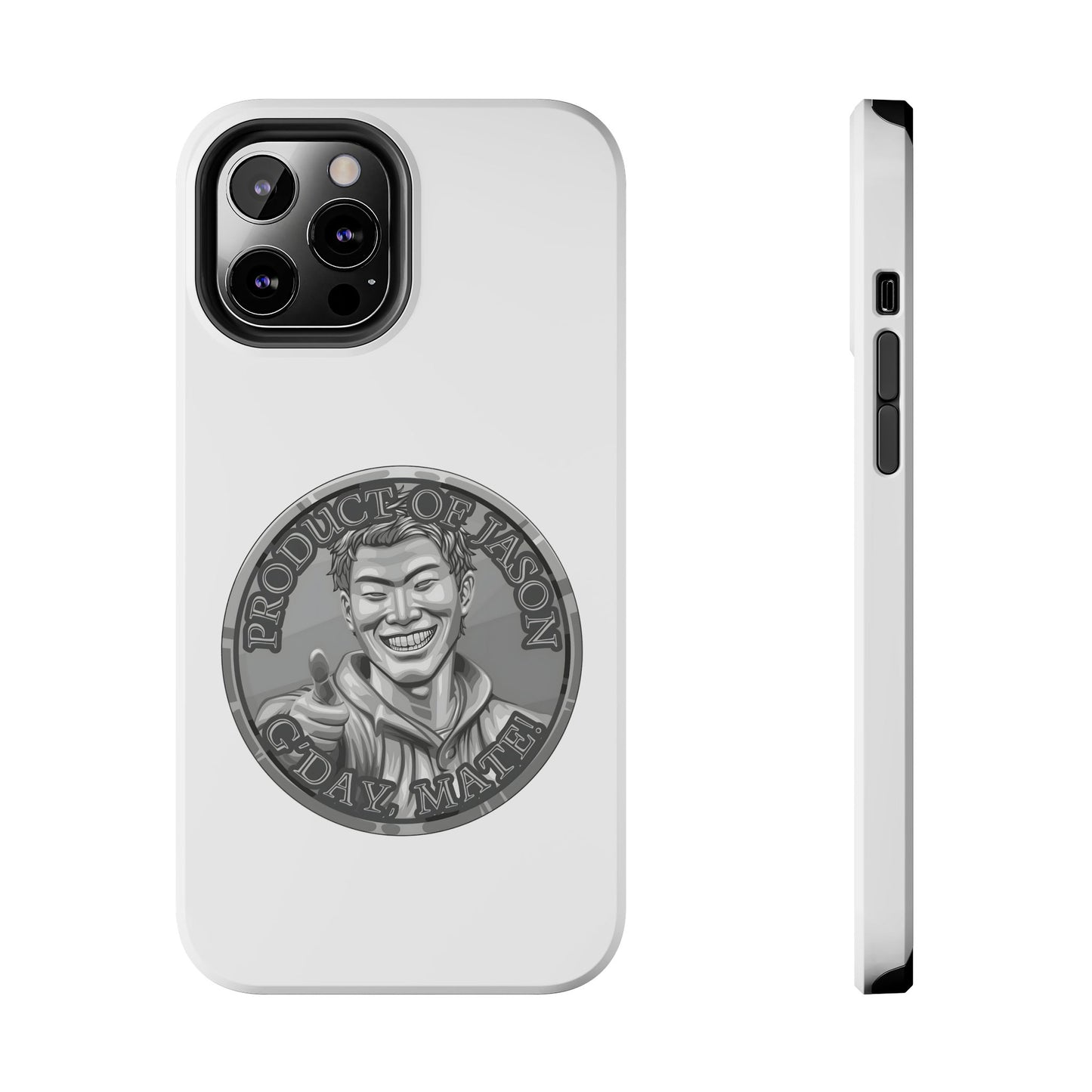 iPhone and Samsung Silver Spirit Coin Tough Phone Case - Durable Protection
