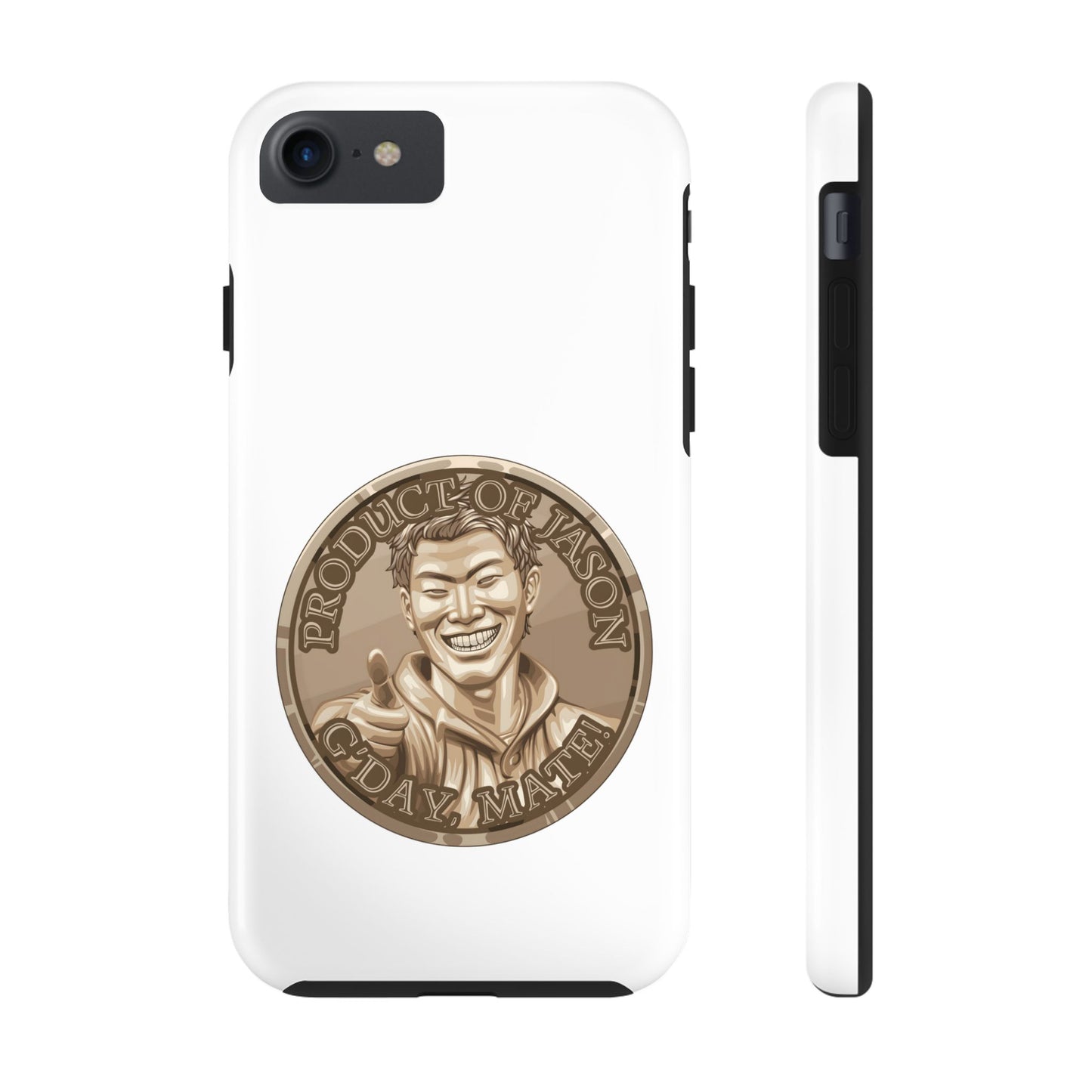 iPhone and Samsung Bronze Spirit Coin Tough Phone Case - Durable Protection
