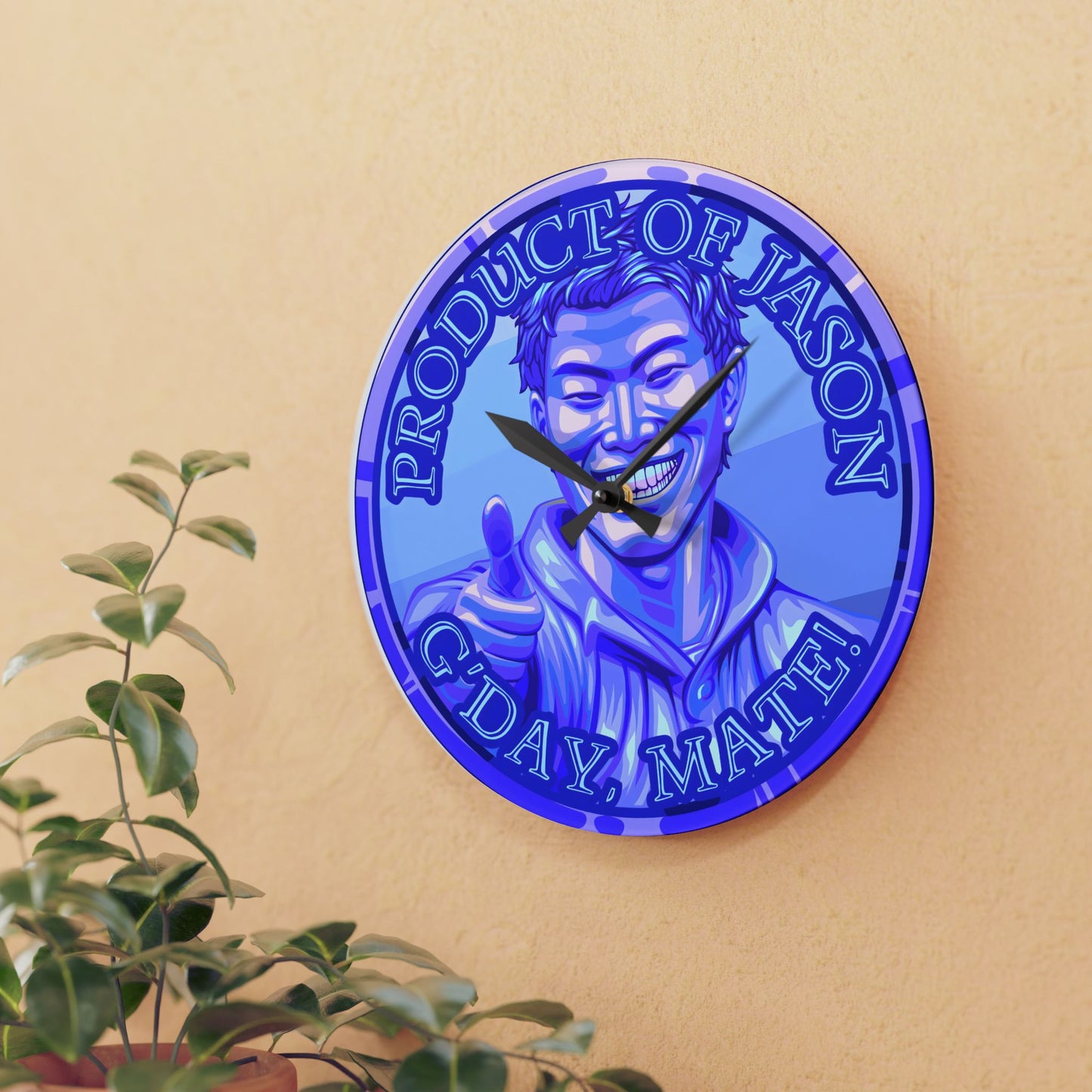 Diamond Spirit Coin Product of Jason Asano G'Day Mate Acrylic Wall Clock