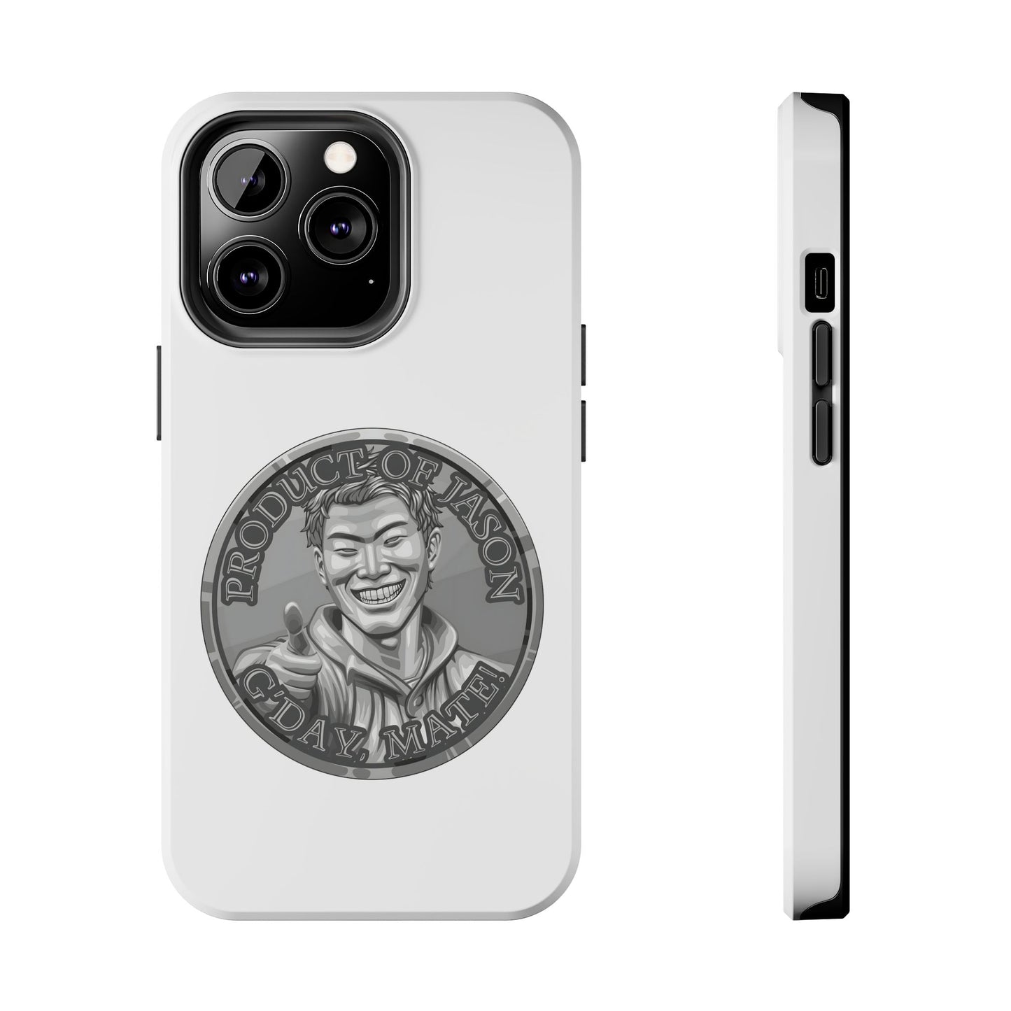 iPhone and Samsung Silver Spirit Coin Tough Phone Case - Durable Protection