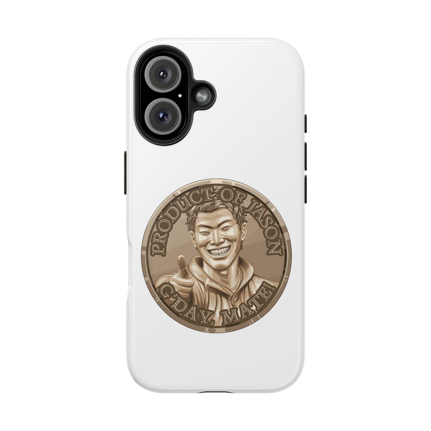 iPhone and Samsung Bronze Spirit Coin Tough Phone Case - Durable Protection