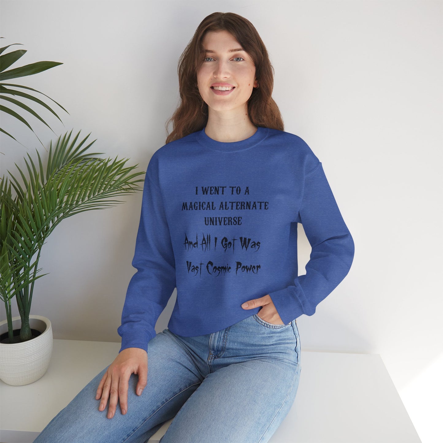 HWFWM Magical Alternate Universe Crewneck Sweatshirt - Vast Cosmic Power Design