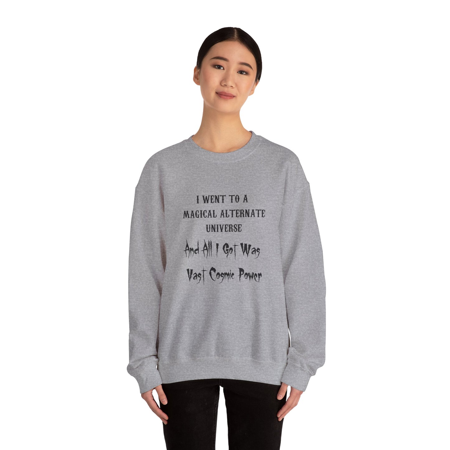 HWFWM Magical Alternate Universe Crewneck Sweatshirt - Vast Cosmic Power Design