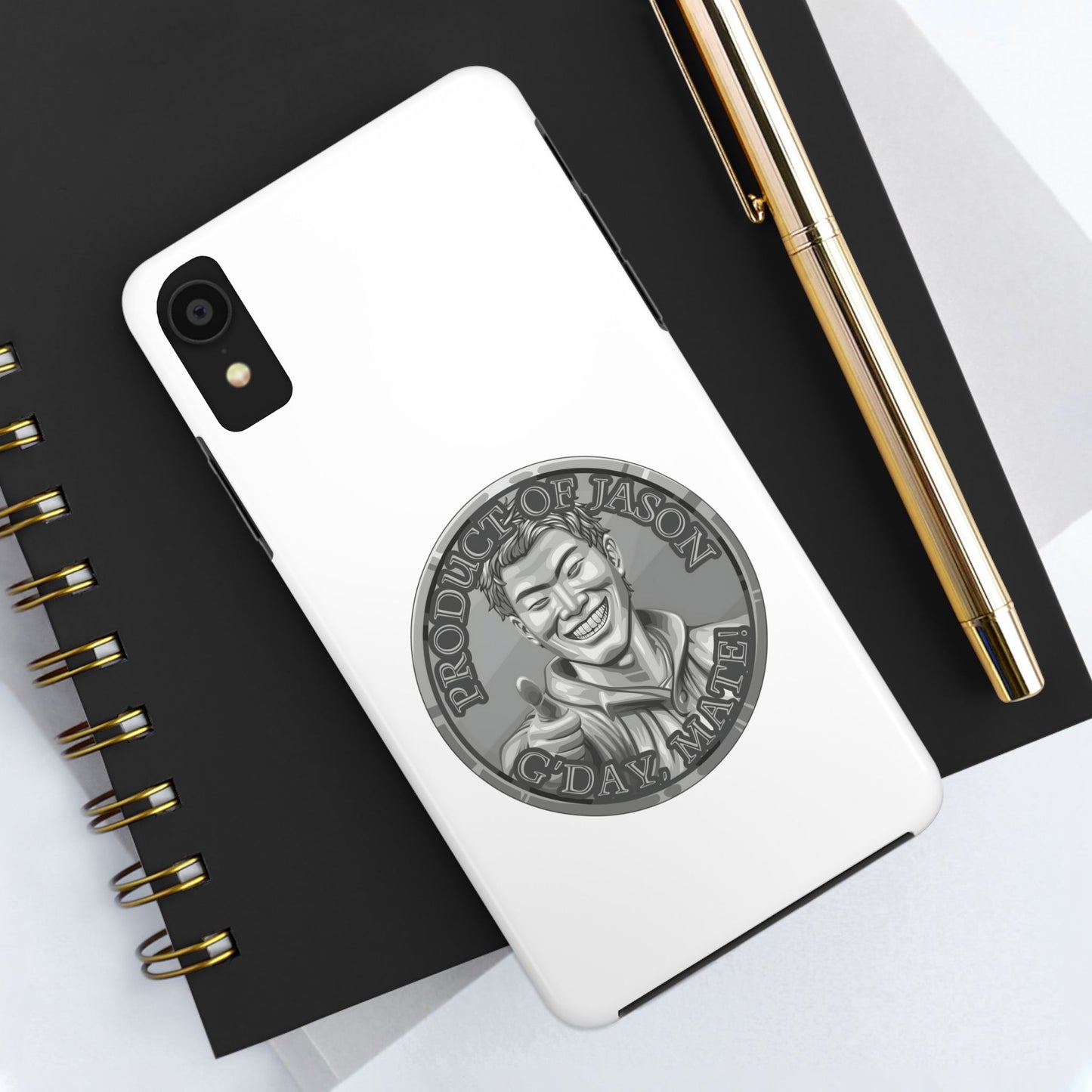iPhone and Samsung Silver Spirit Coin Tough Phone Case - Durable Protection