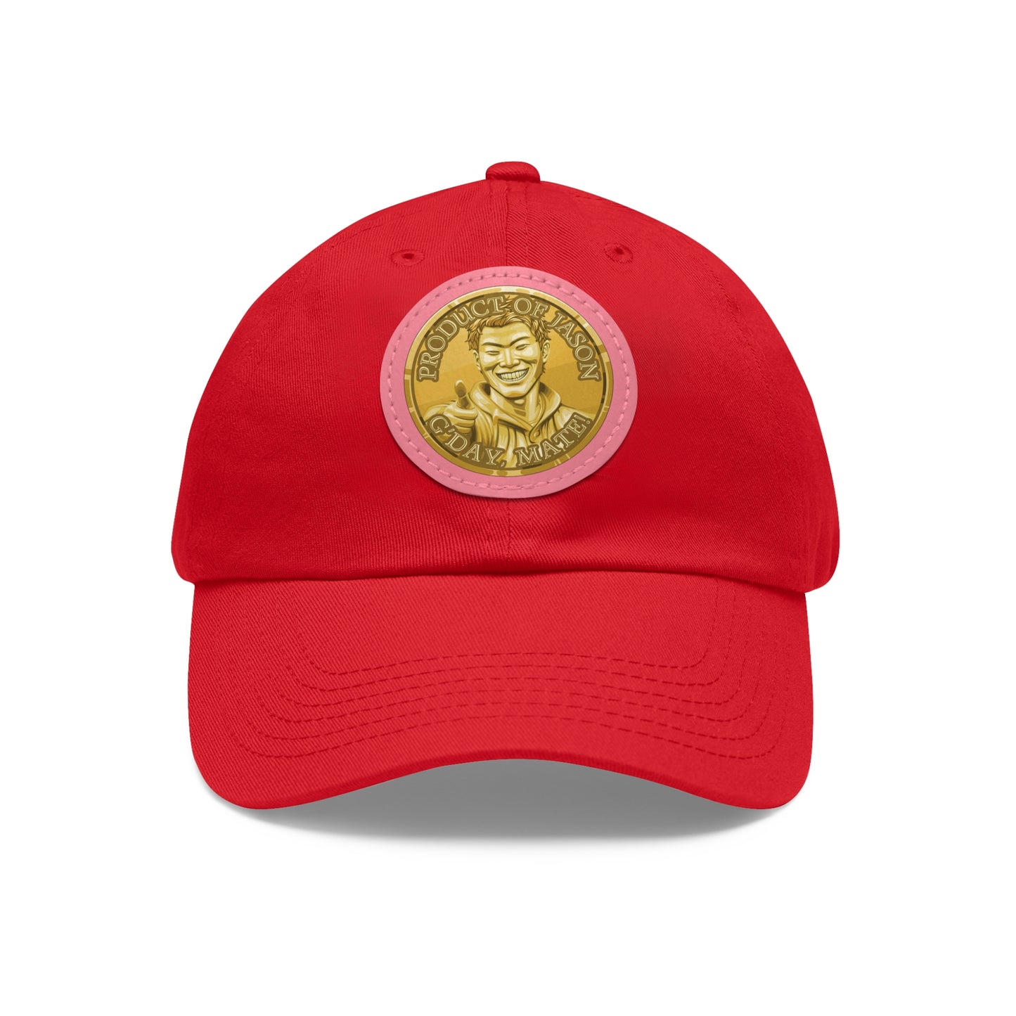 Gold Spirit Coin Leather Patch Hat of He Who Fights With Monsters Jason Asano Gold Coin Hat G'day Mate Product of Jason Ha ts