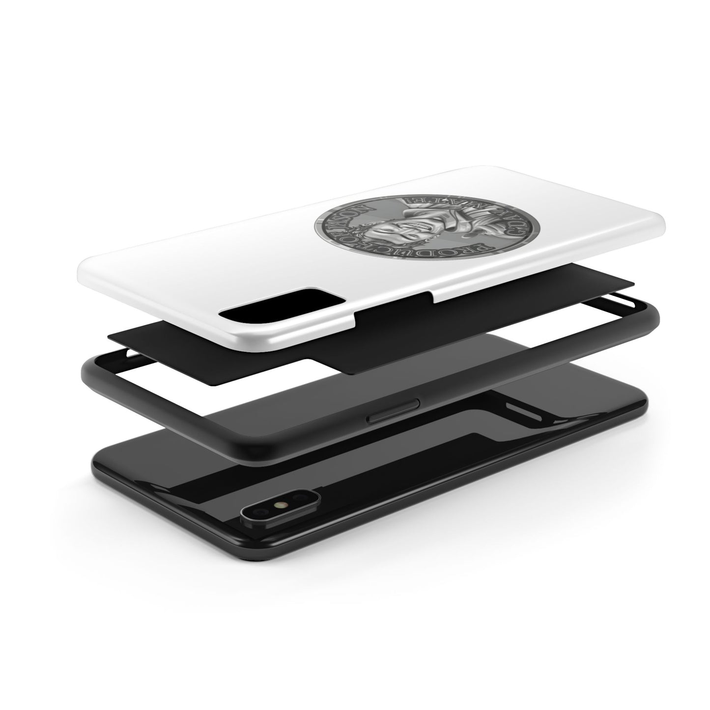 iPhone and Samsung Silver Spirit Coin Tough Phone Case - Durable Protection