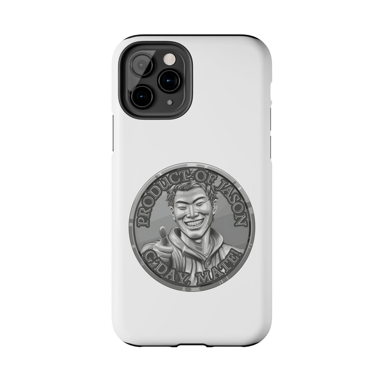 iPhone and Samsung Silver Spirit Coin Tough Phone Case - Durable Protection