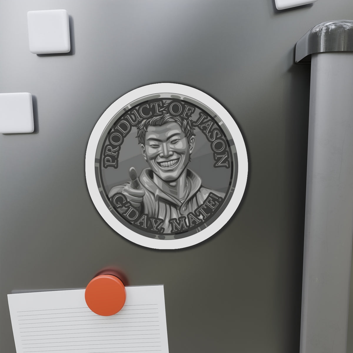 Iron Spirit Coin Magnet of He Who Fights With Monsters Jason Asano Iron Coin Magnet G'day Mate Product of Jason Magnet Iron Ranker Magnet